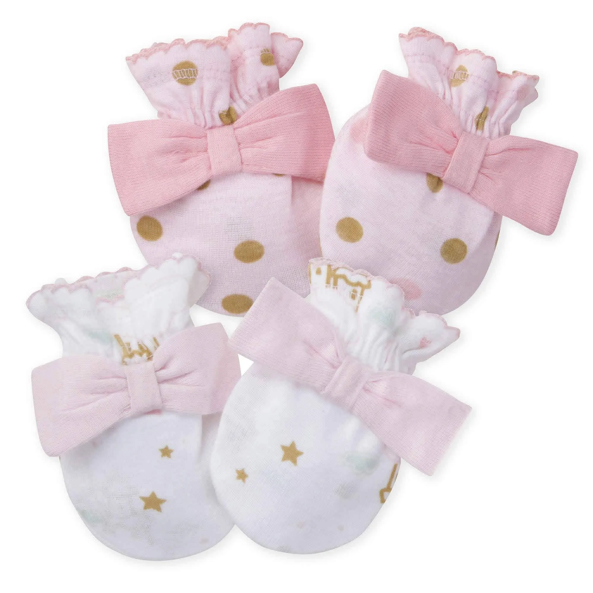 2-Pack Baby Girls Princess Mittens