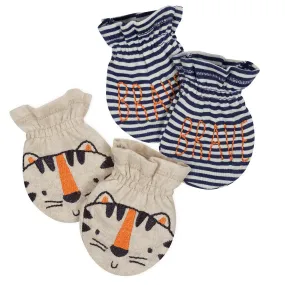 2-Pack Boys Tiger Mittens