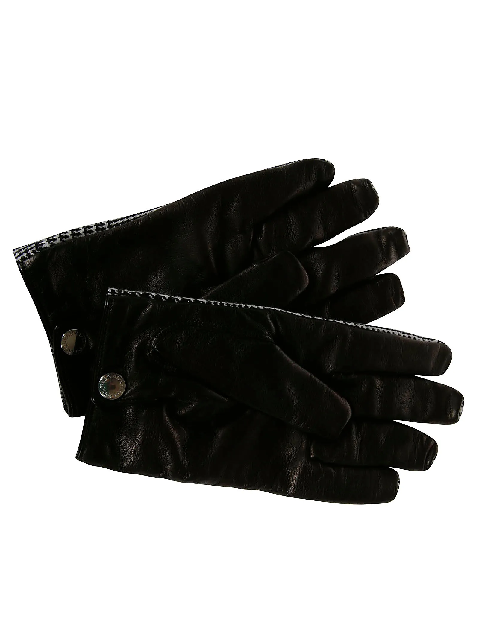 Alexander McQueen Houndstooth Panelled Gloves