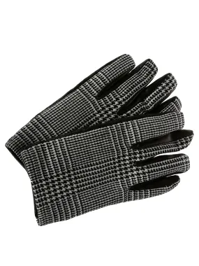 Alexander McQueen Houndstooth Panelled Gloves