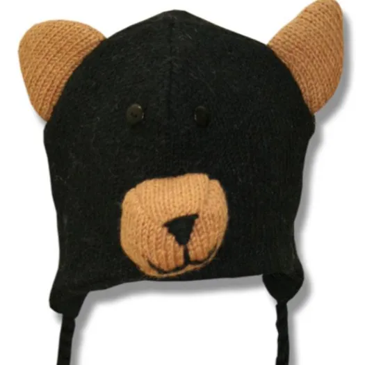 Animal Head Tuques for Kids. 100% Wool with fleece lining. Handmade in Nepal.