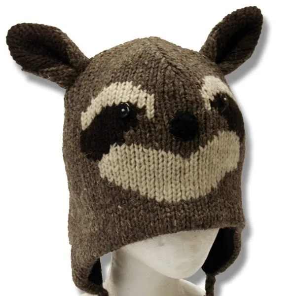 Animal Head Tuques for Kids. 100% Wool with fleece lining. Handmade in Nepal.