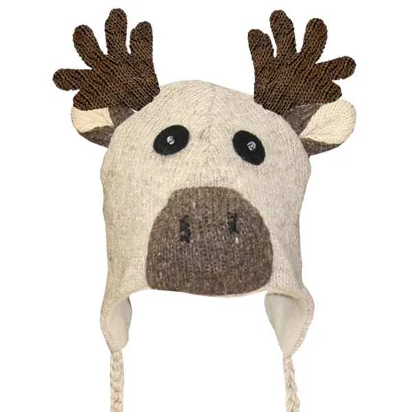 Animal Head Tuques for Kids. 100% Wool with fleece lining. Handmade in Nepal.