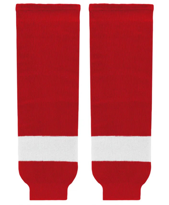 Athletic Knit (AK) HS630-202 Detroit Red Wings Red Knit Ice Hockey Socks