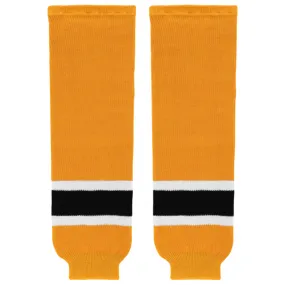 Athletic Knit (AK) HS630-298 Boston Bruins Gold Knit Ice Hockey Socks