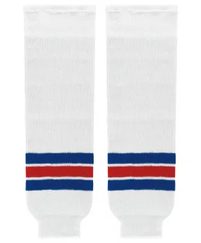 Athletic Knit (AK) HS630-313 Kitchener Rangers White Knit Ice Hockey Socks