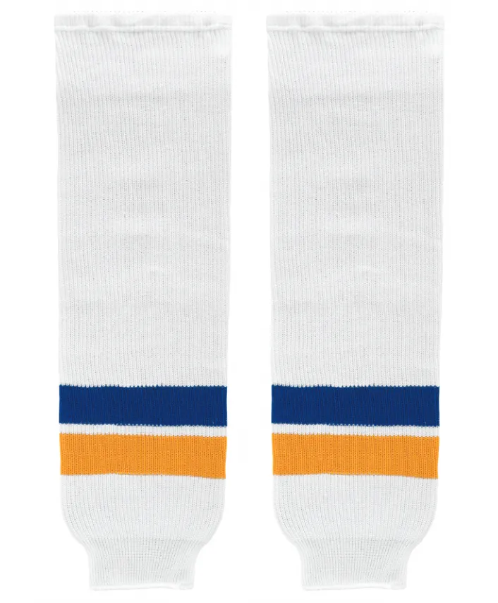 Athletic Knit (AK) HS630-449 2014 St. Louis Blues White Knit Ice Hockey Socks