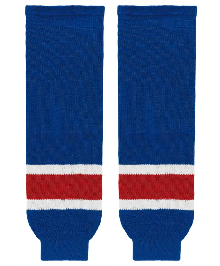 Athletic Knit (AK) HS630-812 Spokane Chiefs Royal Blue Knit Ice Hockey Socks