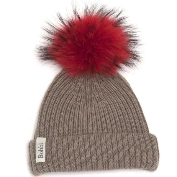 Big Bobbl - Cherry Red - Fur Pom Pom