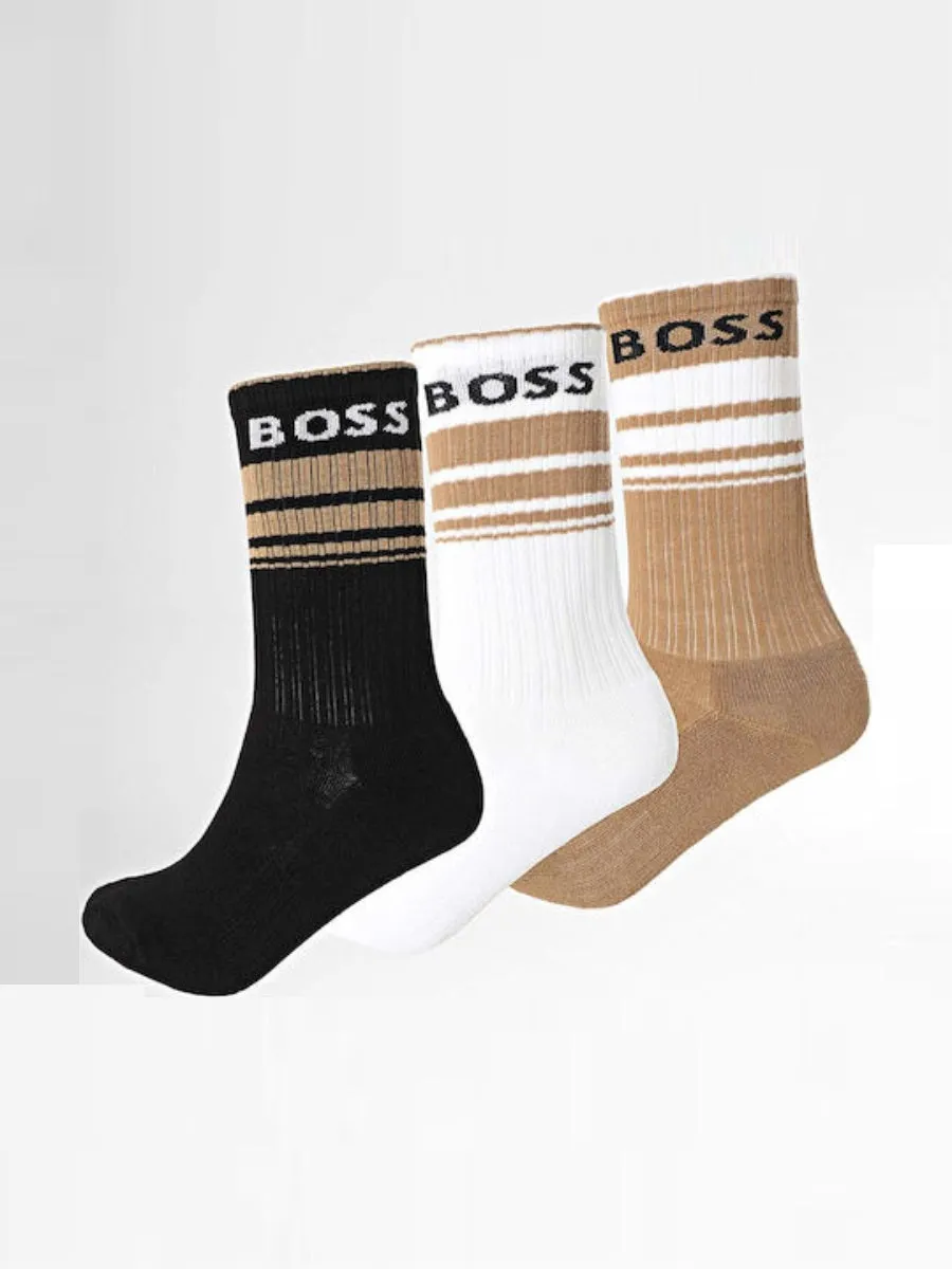 BOSS Casual Socks - 3P QS Rib Stripe