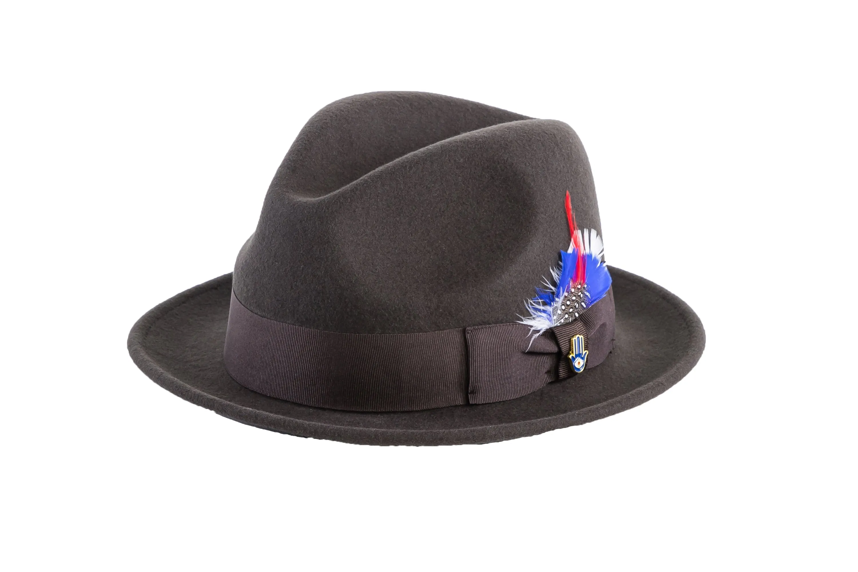 Brown Brooks Trilby 100% Australian Wool Felt Crushable Hat