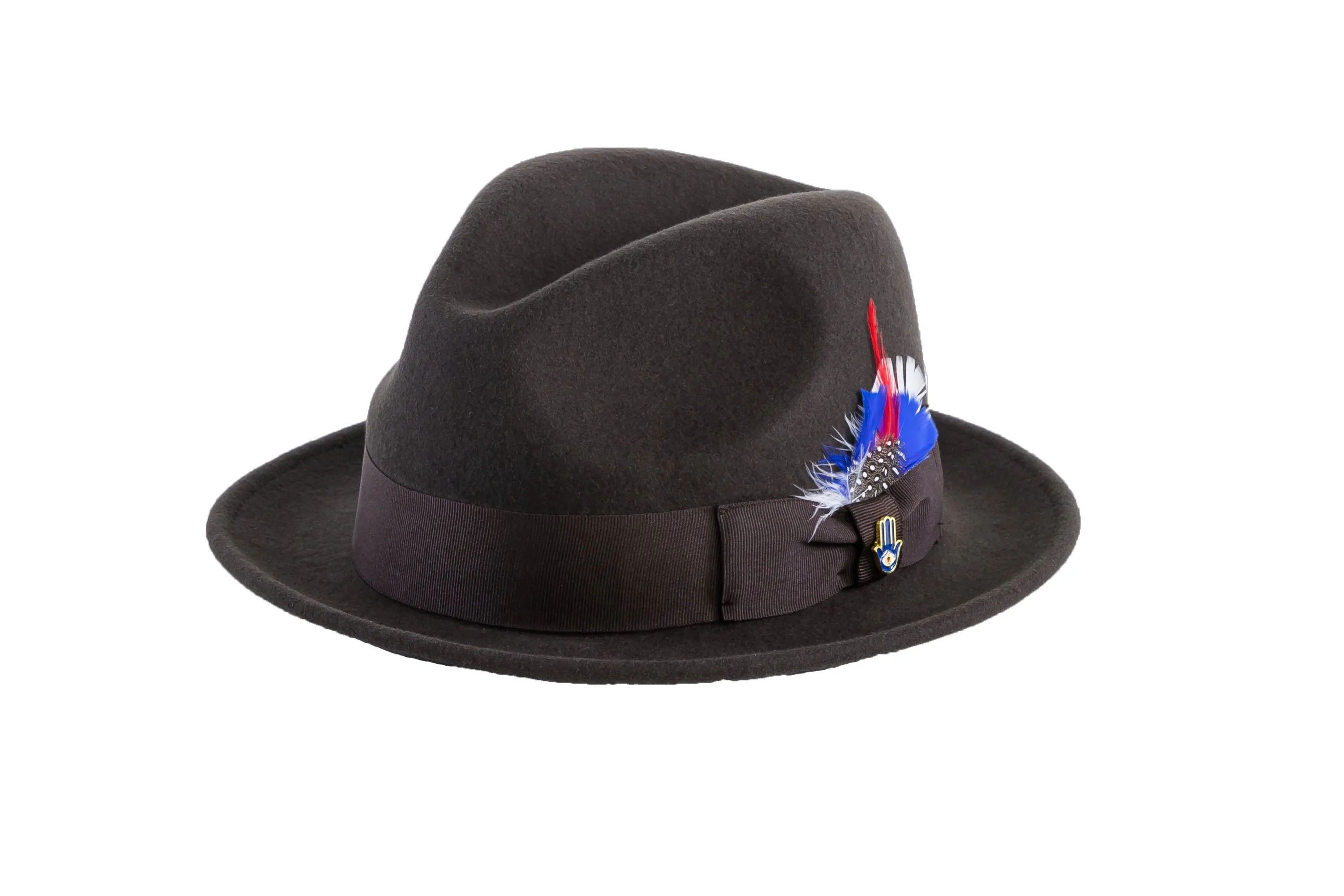 Brown Brooks Trilby 100% Australian Wool Felt Crushable Hat