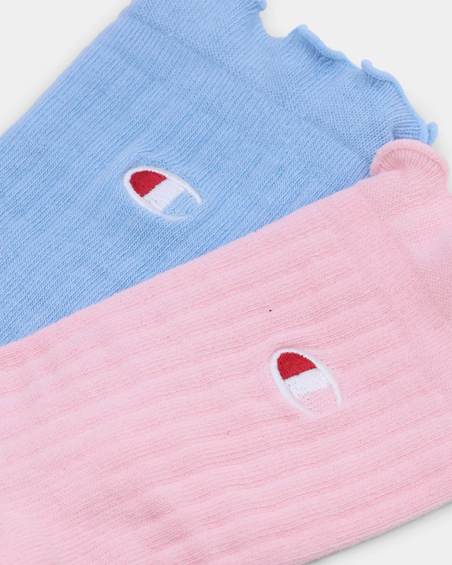 Champion Women's LFS Frill Crew Socks 2 Pack Pink/Blue