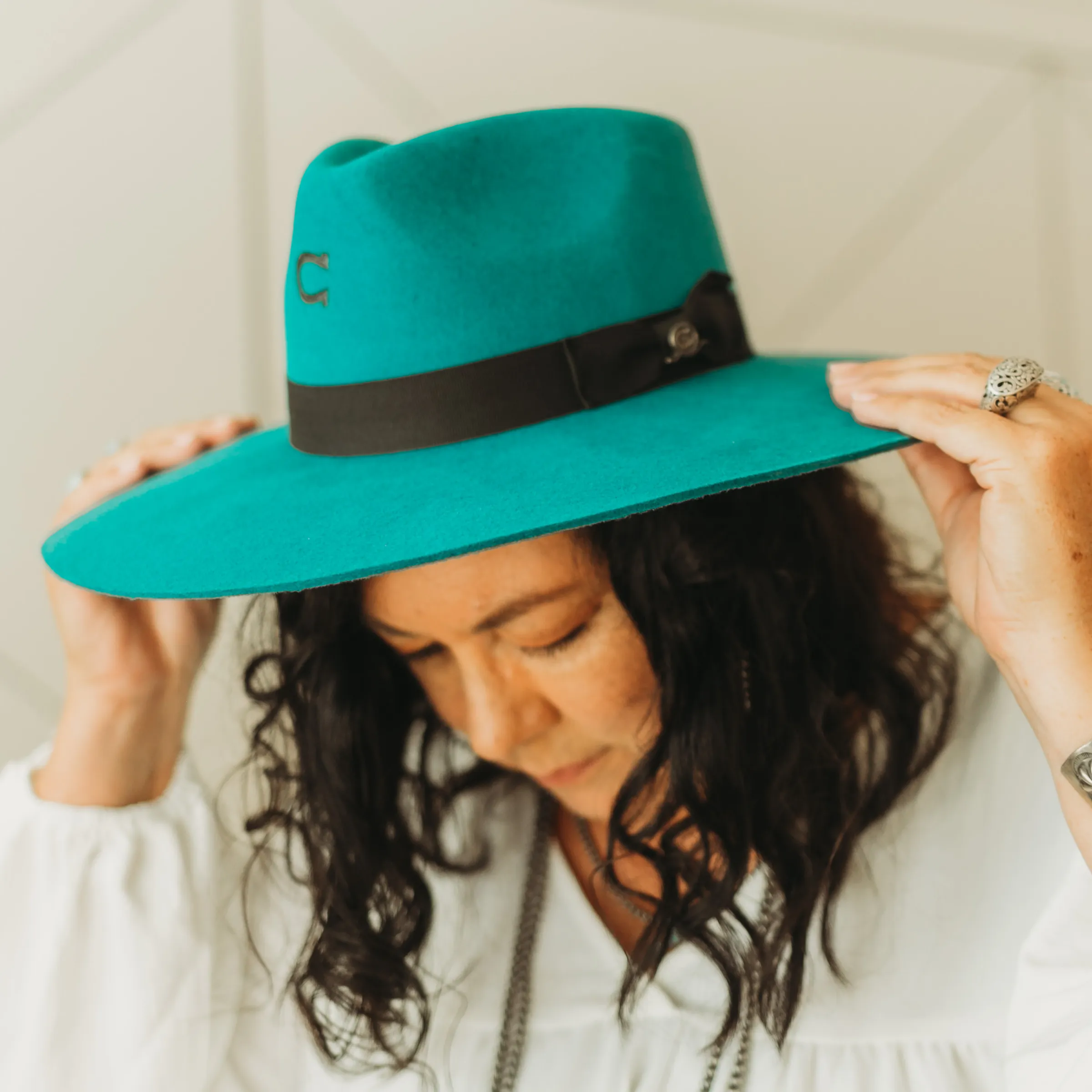 Charlie 1 Horse | Highway Wool Felt Hat in Teal