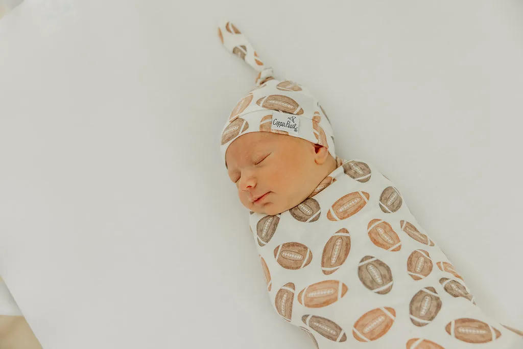 Copper Pearl Newborn Top Knot Hat | Blitz