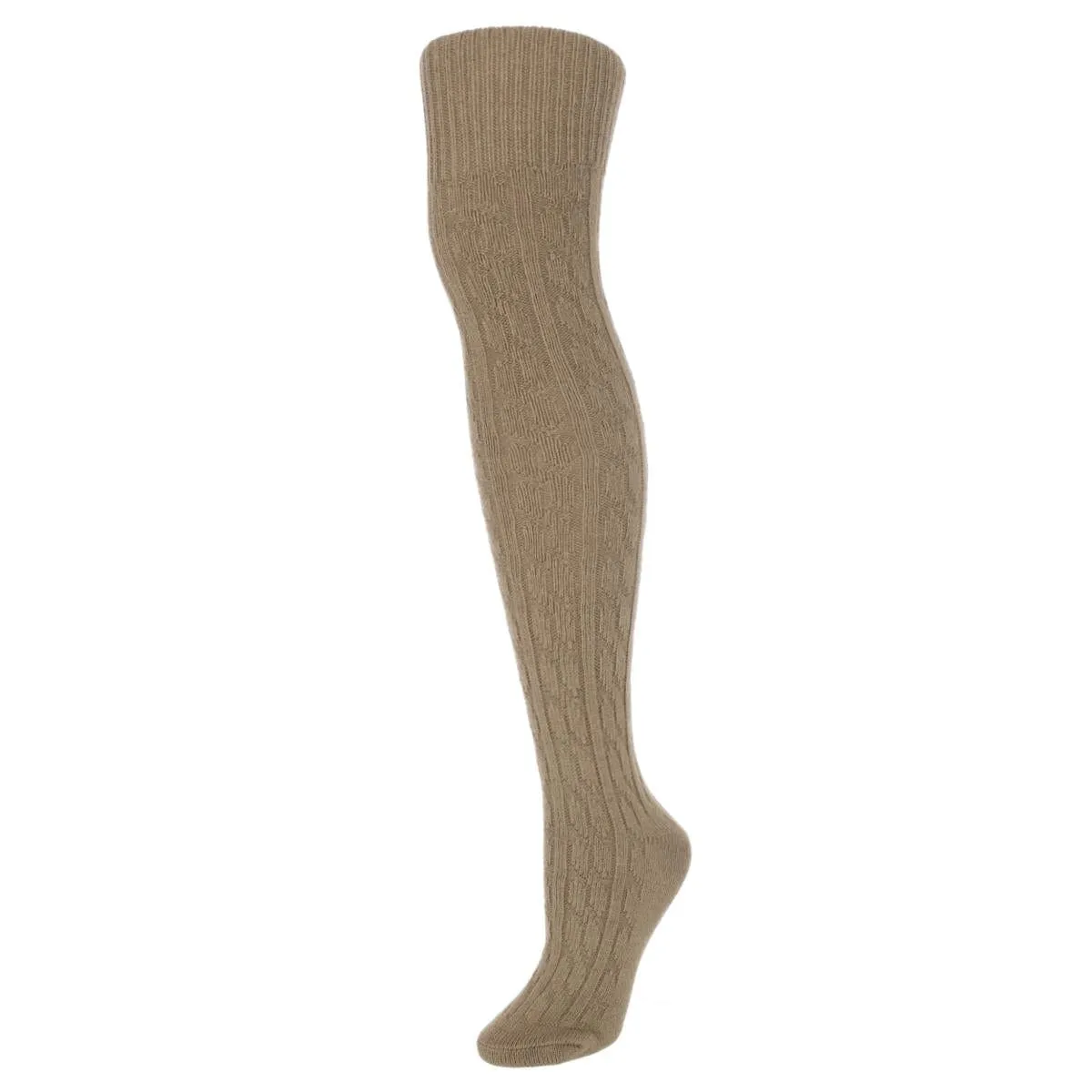 CTM® Women's Cable Knit Over-The-Knee Soft Socks (3 Pairs)