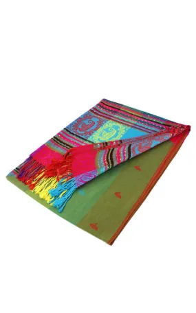 DB056-004 Rainbow Pashmina Scarf Shawls