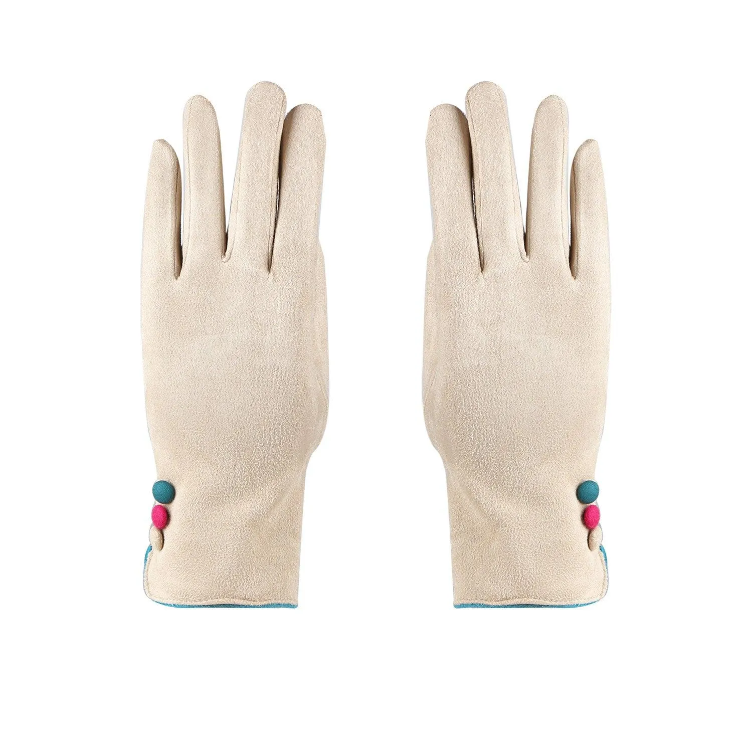 Designer Winter Gloves For Women - Off White