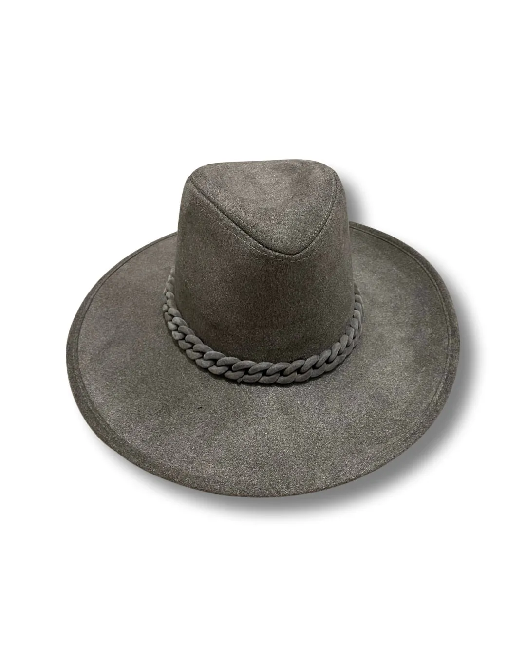 Faux Suede Link Fedora