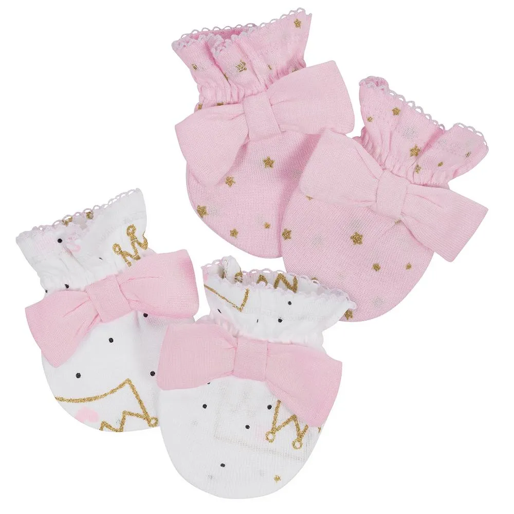 Gerber® 2-Pack Girls Princess Mittens