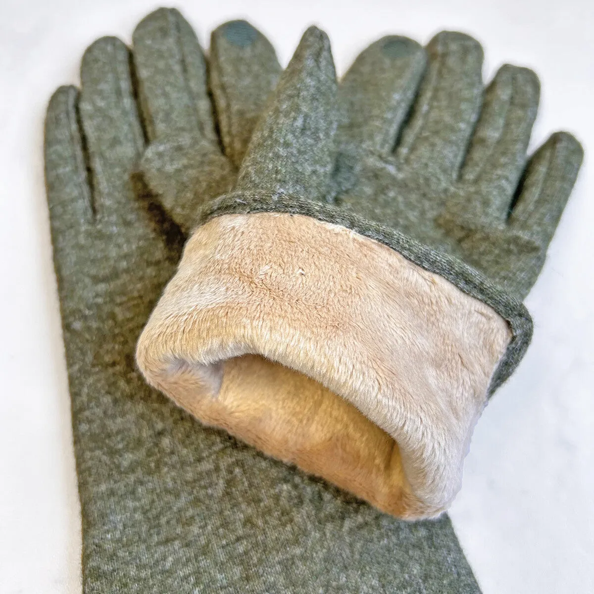 Gloria | Floral Embroidered Touchscreen Gloves