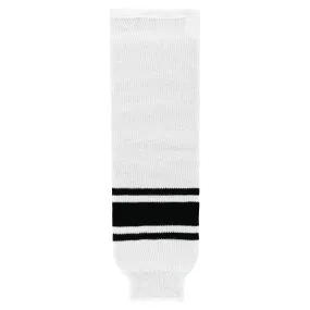 HS630-222 White/Black Hockey Socks (Pair)