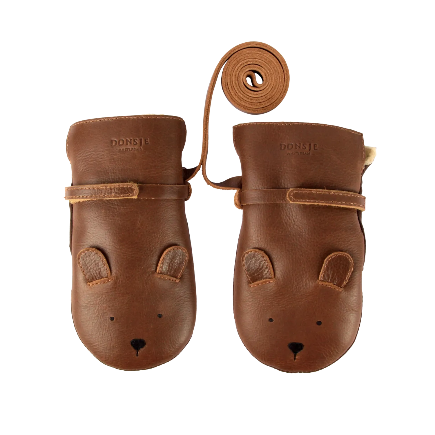 Kapi Classic Mittens | Bear | Cognac Classic Leather