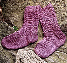 Ladder Twist Socks Knit