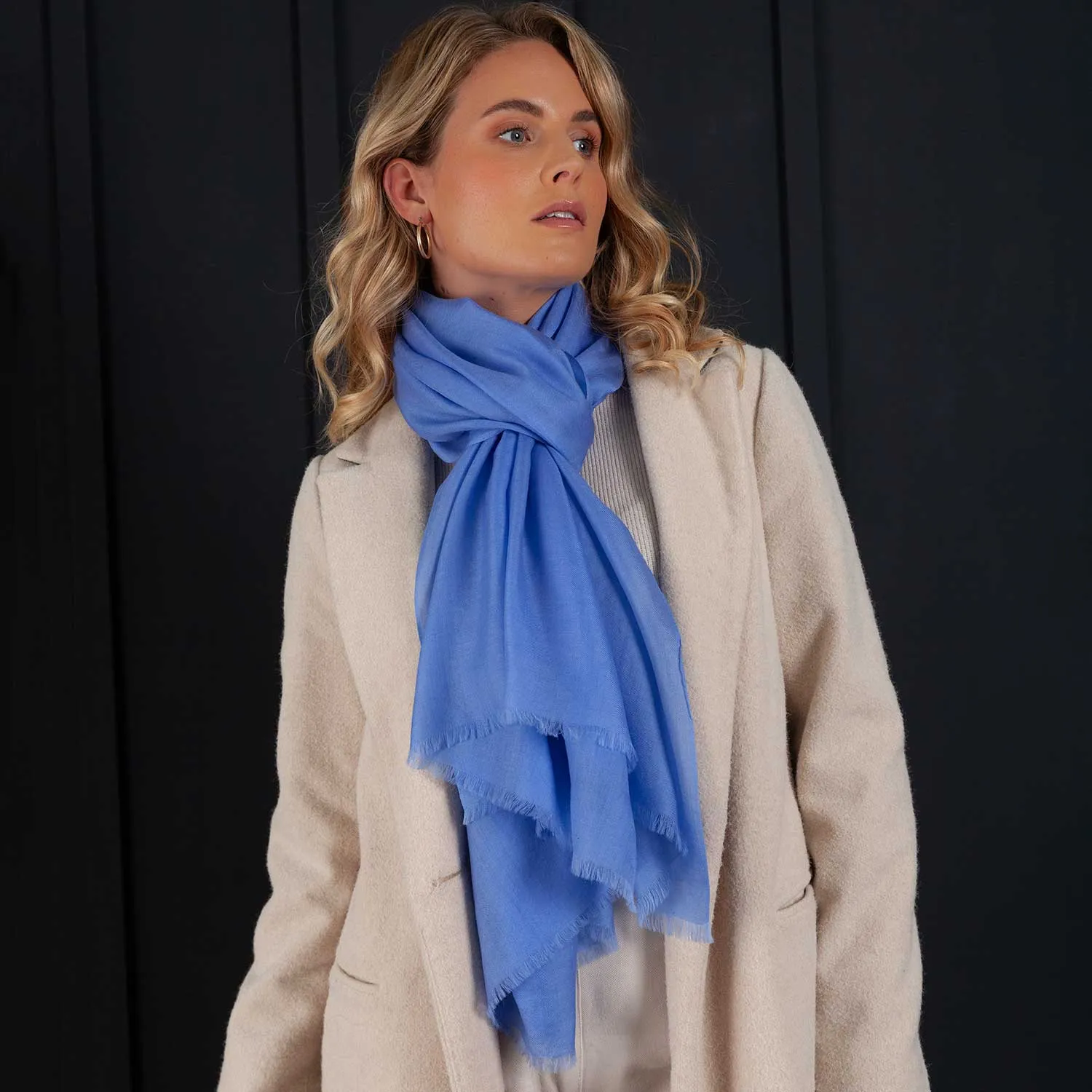 Luxe Merino Silk Shawl Hyacinth