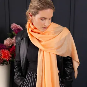 Luxe Merino Silk Shawl Peach