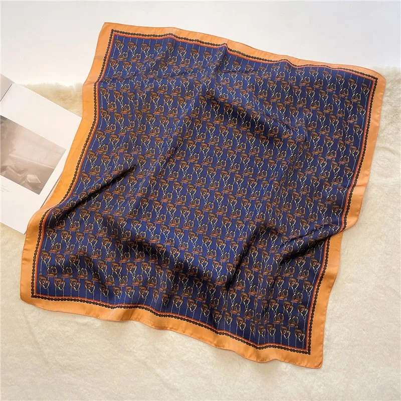 Luxury Print Silk Square Scarf