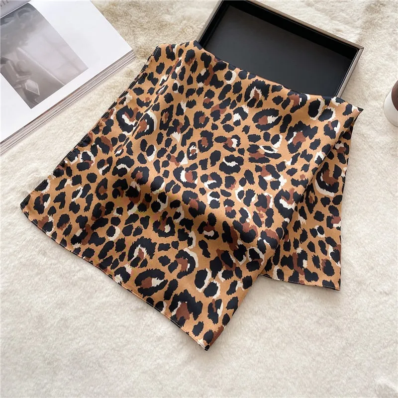 Luxury Print Silk Square Scarf