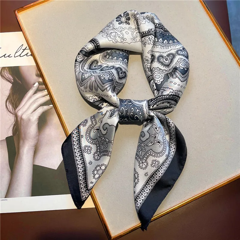 Luxury Print Silk Square Scarf