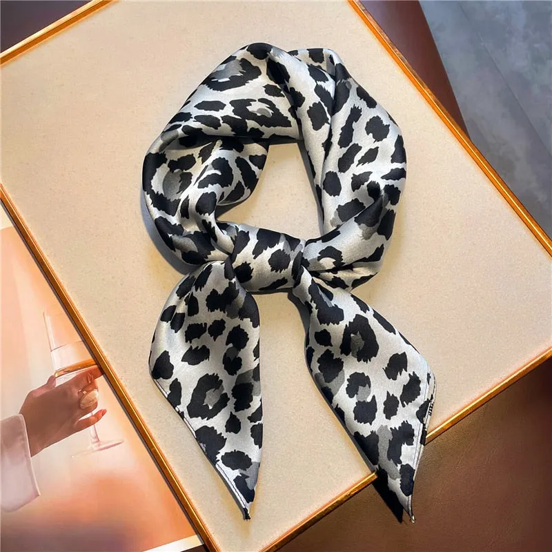 Luxury Print Silk Square Scarf