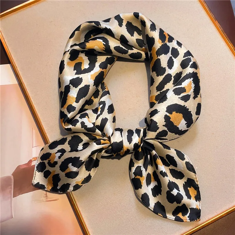 Luxury Print Silk Square Scarf