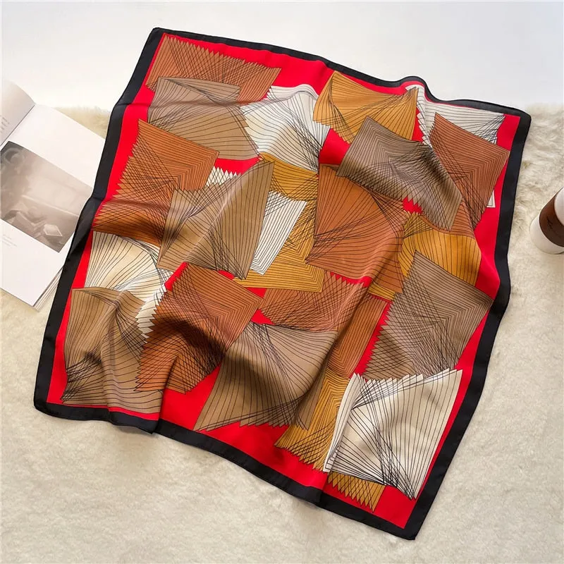 Luxury Print Silk Square Scarf