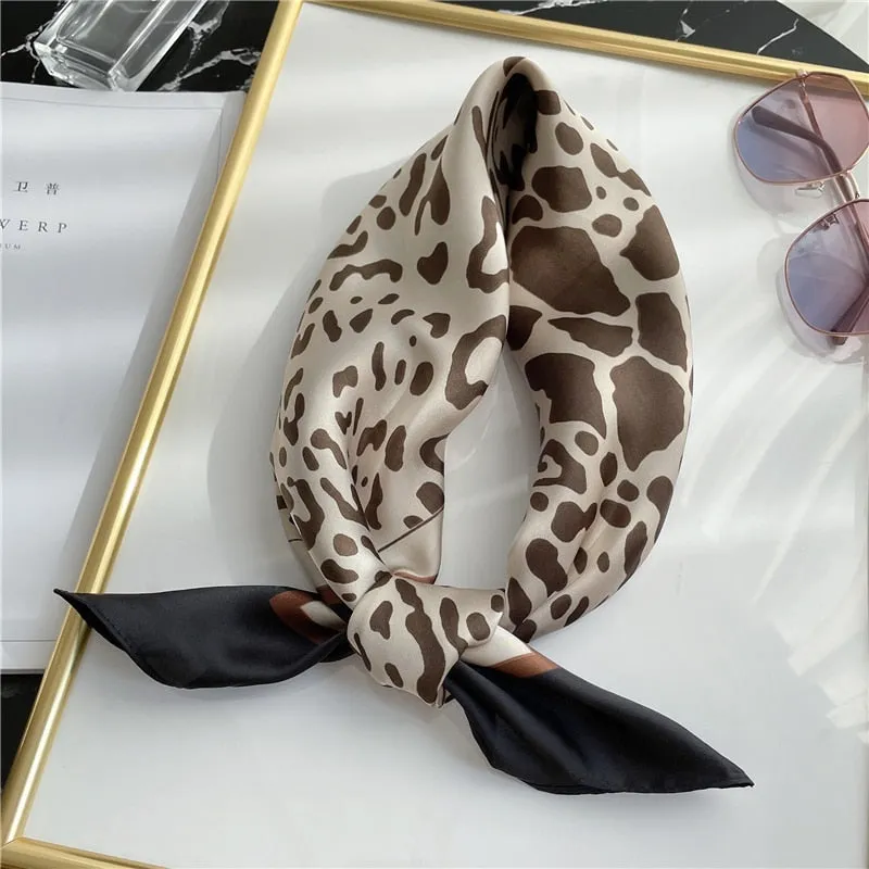 Luxury Print Silk Square Scarf