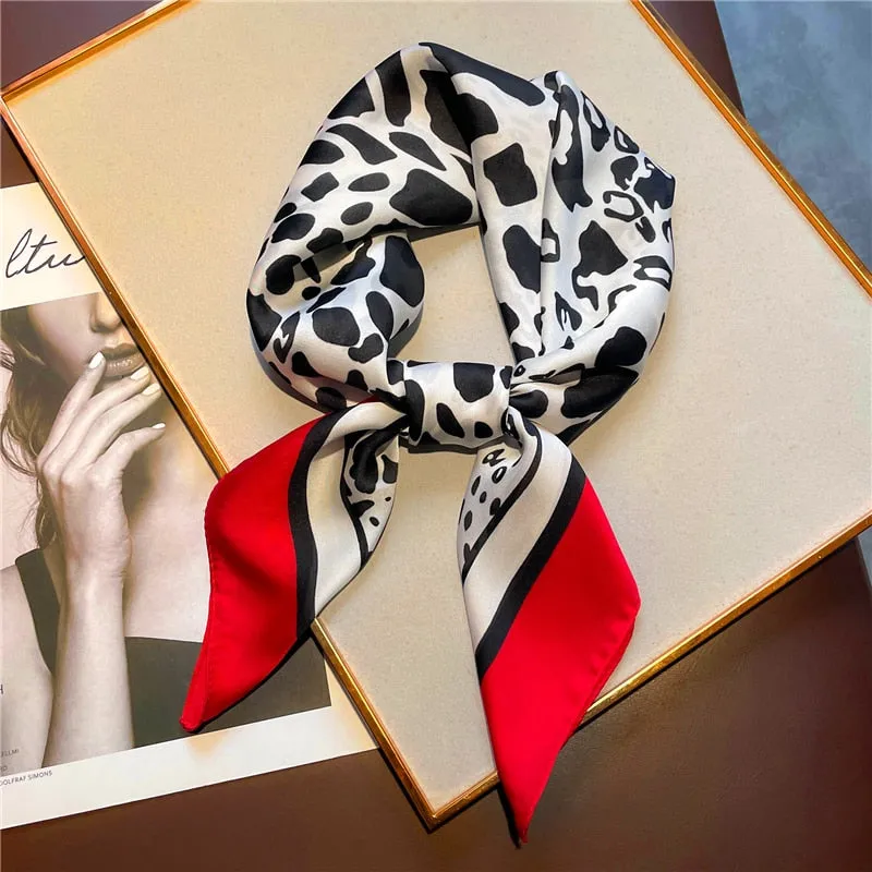 Luxury Print Silk Square Scarf