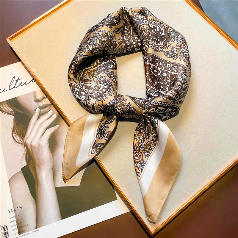 Luxury Print Silk Square Scarf