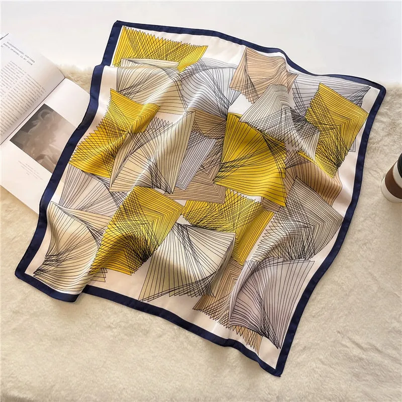 Luxury Print Silk Square Scarf