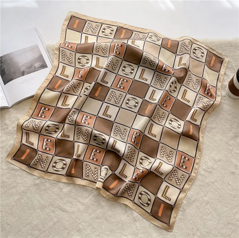 Luxury Print Silk Square Scarf