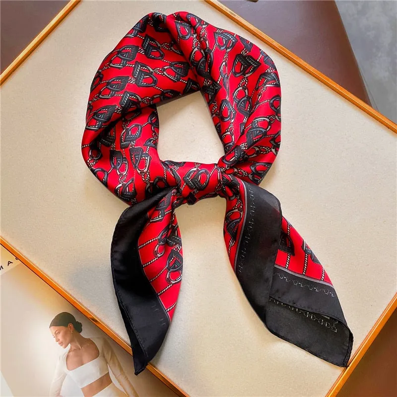 Luxury Print Silk Square Scarf