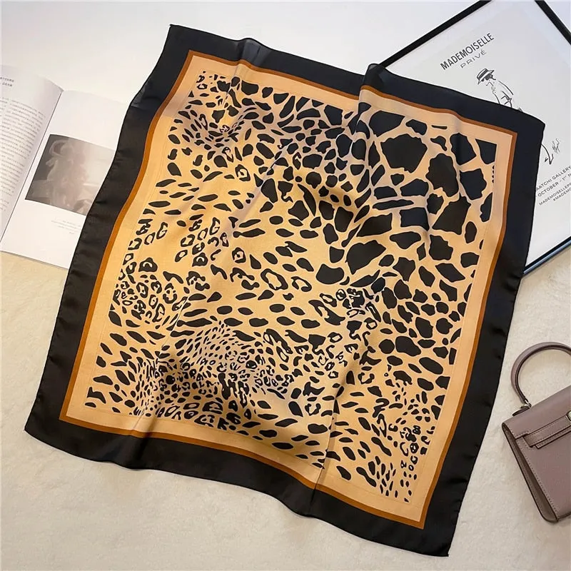 Luxury Print Silk Square Scarf