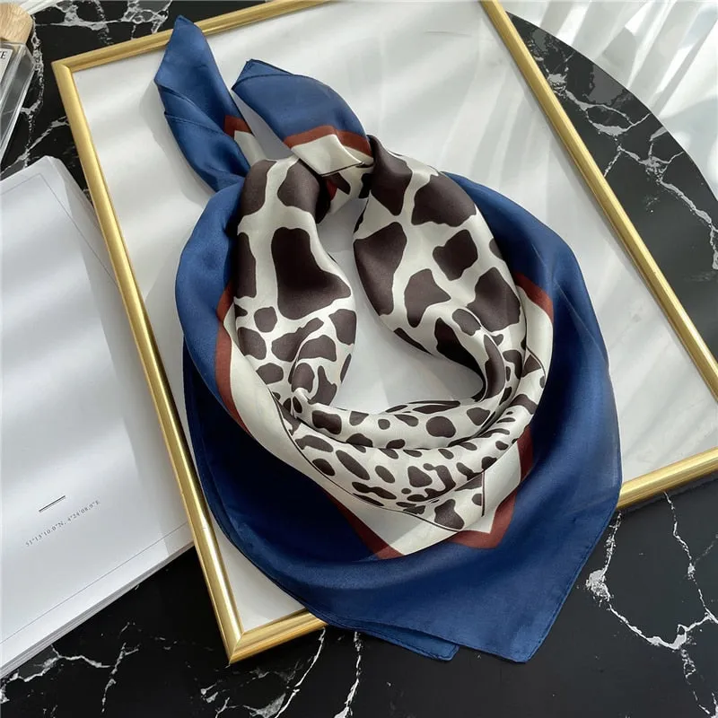 Luxury Print Silk Square Scarf