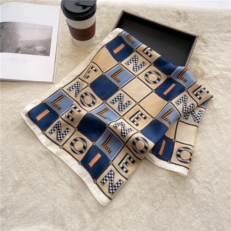 Luxury Print Silk Square Scarf