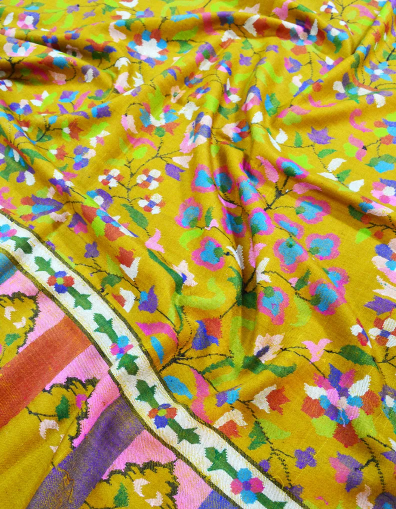 mustard kanni jamma pashmina shawl 8357