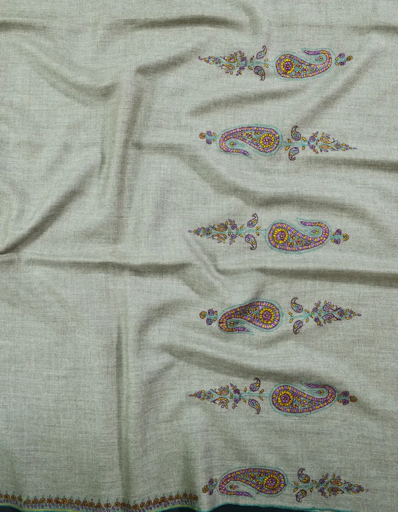 natural embroidery pashmina shawl 7027