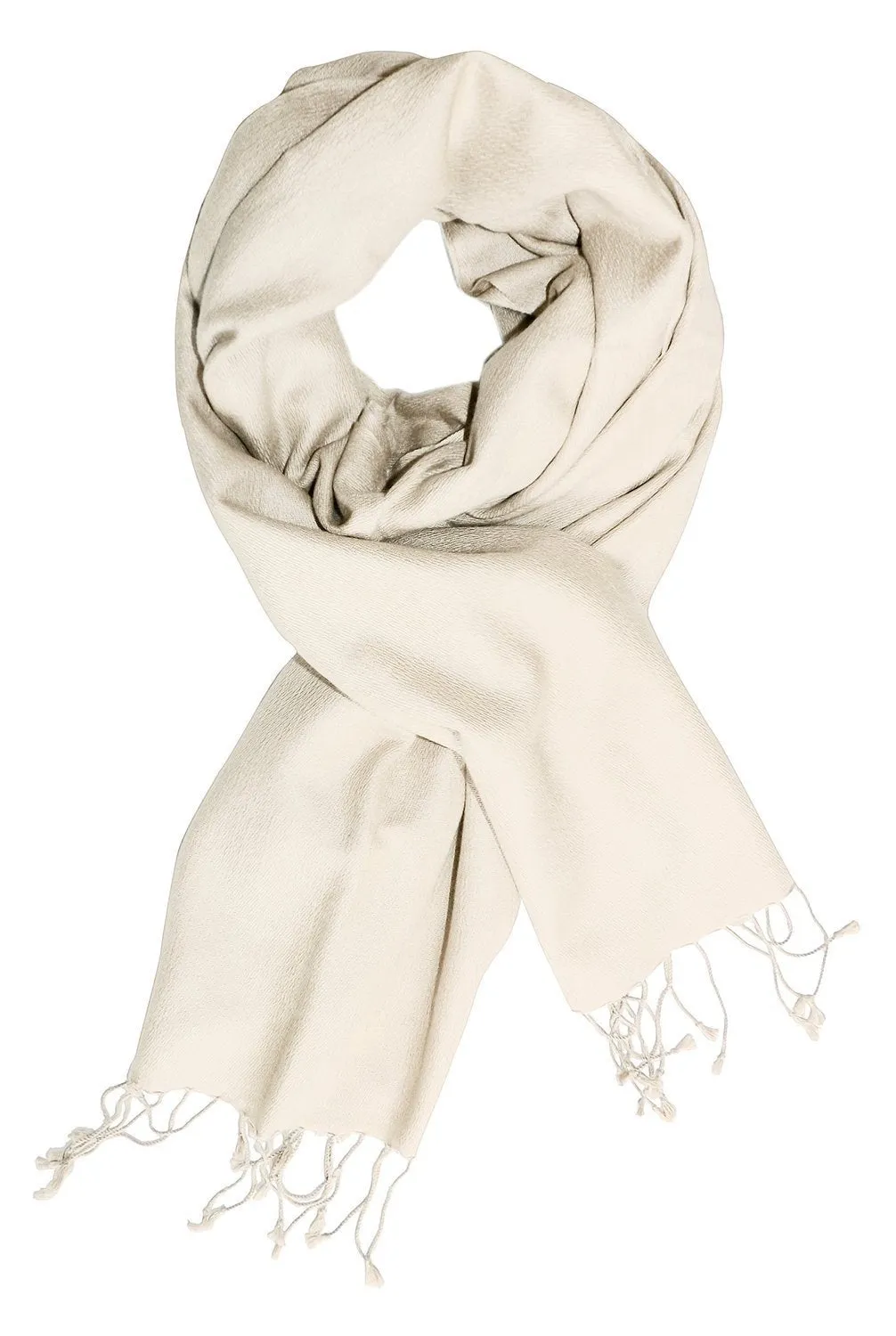 Off-white Luxurious Classic Soft Cashmere and Silk Shawl