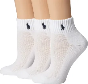 Polo Ralph Lauren Womens 3-Pack Athletic Quarter Socks