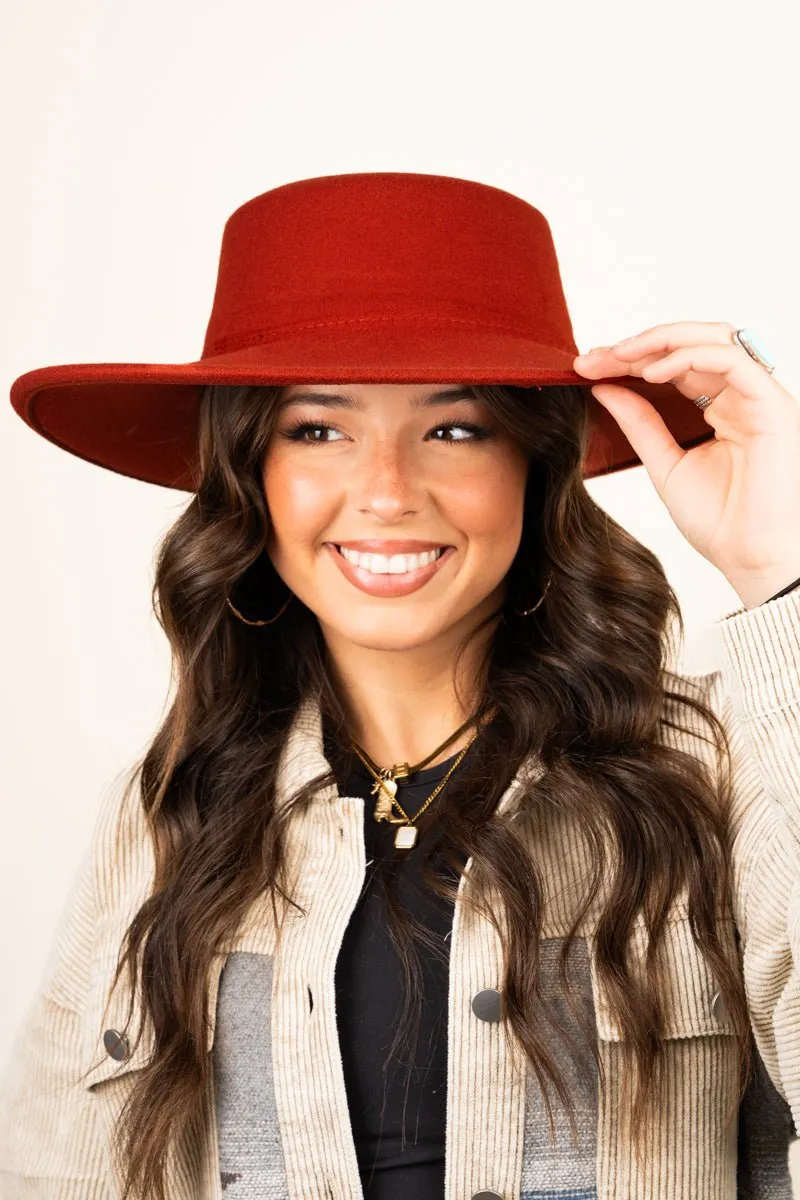 SALE! Georgiana Rust Felt Hat